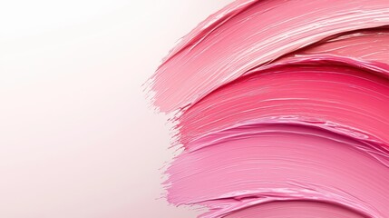 Wall Mural - soft pink brushstrokes on white, a textured abstract art background for modern design