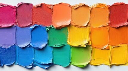 Wall Mural - a captivating rainbow of paint, colorful and vibrant abstract art splash