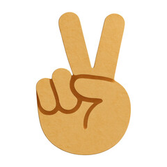 Wall Mural - png peace sign hand illustration