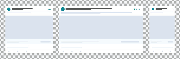Wall Mural - web interface mockup: a collection of three blank, modern web interface mockups, each meticulously d