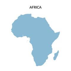 Naklejka na meble Territory of Africa continent in flat style isolated on white background. Vector clipart.