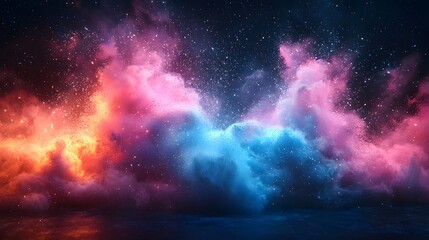 Wall Mural - captivating cosmic explosion of vibrant energy and light