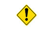 © Kolepfg - A bright yellow diamond-shaped warning sign displays a large black exclamation mark.