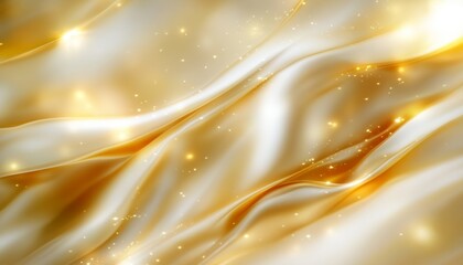 Wall Mural - abstract metallic gold surface with dynamic waves and bold highlights, simple shapes, vivid colors
