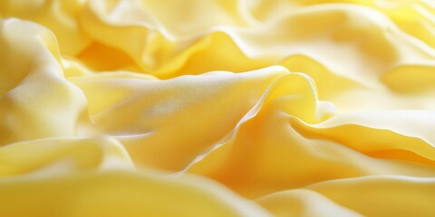 Wall Mural - abstract lemon creamy yellow folds with light texture and minimal monochromatic waves background