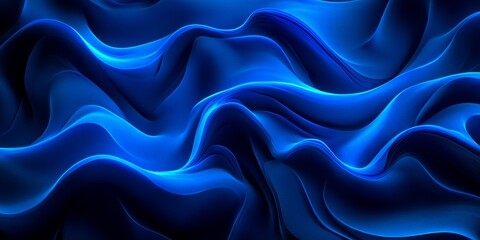 Wall Mural - elegant abstract blue waves presentation background with dynamic flowing lines for creative projects
