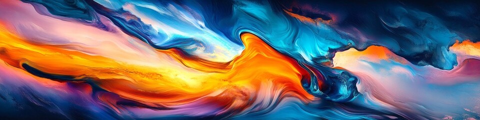 Wall Mural - dynamic swirling electric blue fire palette with fluid abstract design for contemporary art visuals