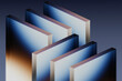 © Westend61 - 3D rendering of geometric glass rectangles with gradient patterns