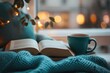 © Sean Hoong - Close-up of quiet reading corner, warm beverage and literature