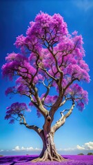 Wall Mural - a vibrant purple tree with unique