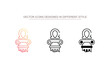 © TAMS - Omega icon design with white background stock illustration