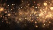 © Naeem - Abstract glowing light background with golden and blue bokeh in dark festive atmosphere