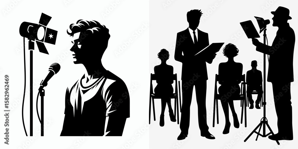 A Actor attending audition. Career Job Profession Occupation Employment ...