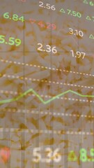 Wall Mural - animation of financial data processing over light background