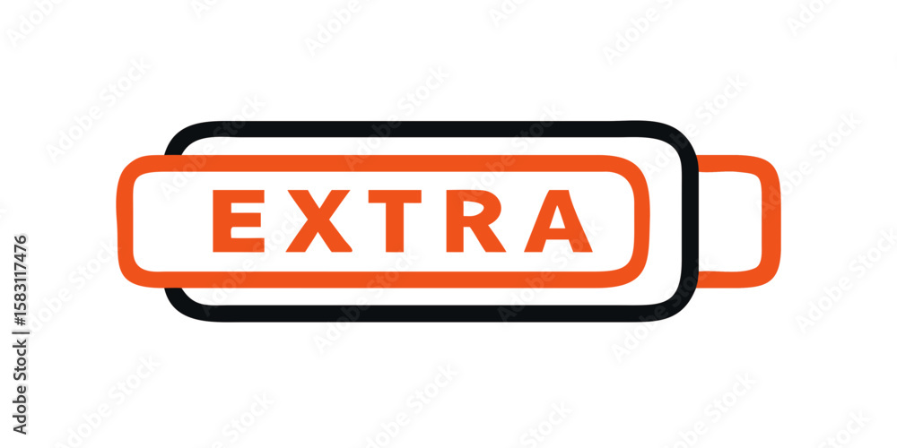 Stylish logo design featuring the word 'EXTRA' in bold font Stock ...