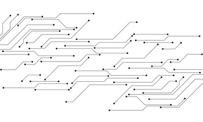 Wall Mural - abstract futuristic circuit board illustration, circuit board with various technology elements. circ