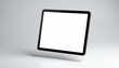 © Studio - Minimalist Tablet with Blank Screen on Neutral Background