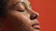 © Marut - Close up face water droplets fresh skin natural beauty skincare hydration healthy glow peaceful expression