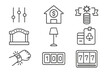 © Hubba Bubba - Finance and casino outline icon set. money, gambling symbols line collection