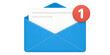 © Masum - Blue Open Email Envelope with New Message Notification