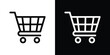 © Surya - Shopping cart icon vector graphics. Flat solid black vector set