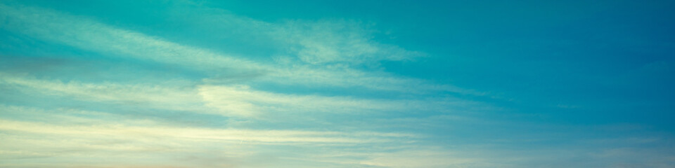 Wall Mural - blue sky with clouds. cloudy sky background. horizontal banner