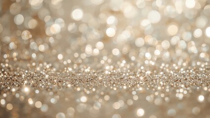Wall Mural - out-of-focus background showcasing twinkling classic lights in silver, gold, and white tones