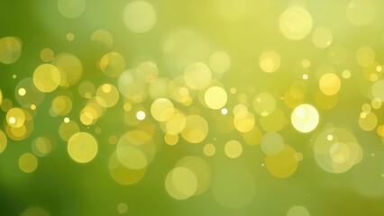 Wall Mural - bright golden light spots on a leafy green canvas
