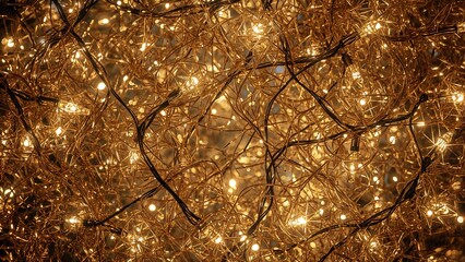 Wall Mural - twinkling old-fashioned lighting backdrop