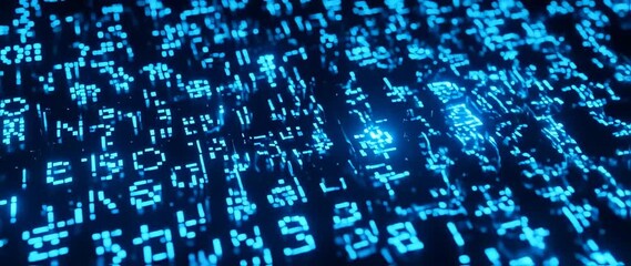 Abstract digital code pattern