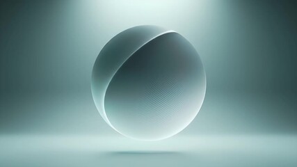 Sleek Abstract Sphere Logo with Muted Colors in a Smooth Reflective Style for Modern Tech Company on Clean Background