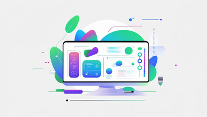 UI/UX Design and Web Development Vector Illustration Concept