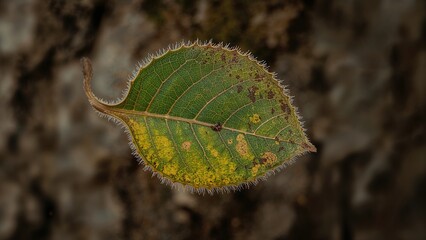 Wall Mural - detailed view of a leaf from a tree