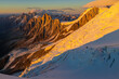 © Yuliia - Chamonix valley landscape of a prominent rocky towering mountain peak Aiguille du Midi in French Alps. Chamonix-Montblanc area, Tour du Montblanc beautiful landscape Aiguille du Midi summit, France