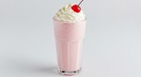 Romantiek roze milkshake zacht licht heerlijke slagroom. AI Generated