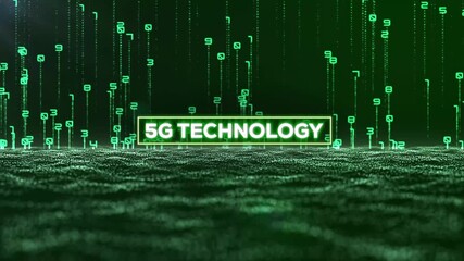 Matrix Binary Code and 5G Technology Word