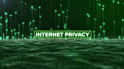 Matrix Binary Code and Internet Privacy Word