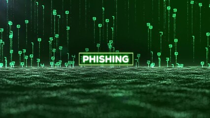 Matrix Binary Code and Phishing Word
