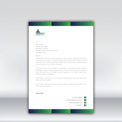 Wall Mural - Letterhead design template for business. Simple and fist class letterhead design. Print for ready free download.	