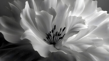 Wall Mural - abstract gray flower artistic digital design