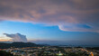 Aerial view of Khao Rang Viewpoint at dusk an important landmark in Phuket Town
Khao Rang Viewpoint offers a panoramic view and the twinkling lights of Phuket Town at night, which are beautiful.