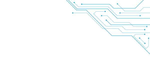 Wall Mural - abstract white blue digital technology futuristic circuit board background design.
