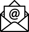 © irina - black email icon on transparent background. flat style. mail icon for your web site design, logo, app, UI
