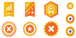 © HIRA STOCK - Achievement and Rejection Badges and Awards Icons