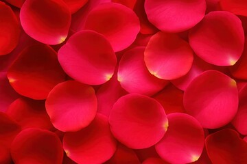 Wall Mural - a close-up view of vibrant rose petals in full bloom
