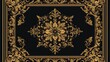 © Ponpes - Ornate gold patterned design on black background