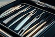 © sanaan - A comprehensive set of precision tools organized neatly in a black case for crafting activities