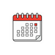 © beldesigne - A calendar with highlighted date in the corner