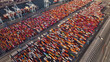 © AmazingAerialAgency - Port of Oakland, United States - 07 April 2025: Aerial view of countless shipping containers creating a vibrant mosaic of colors, stretching across the port's vast expanse.