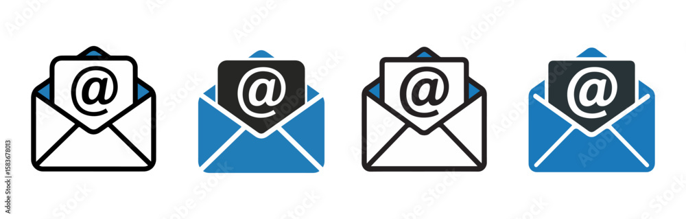 Email Connection Icon email icon set for app and web Stock Vector | Adobe Stock